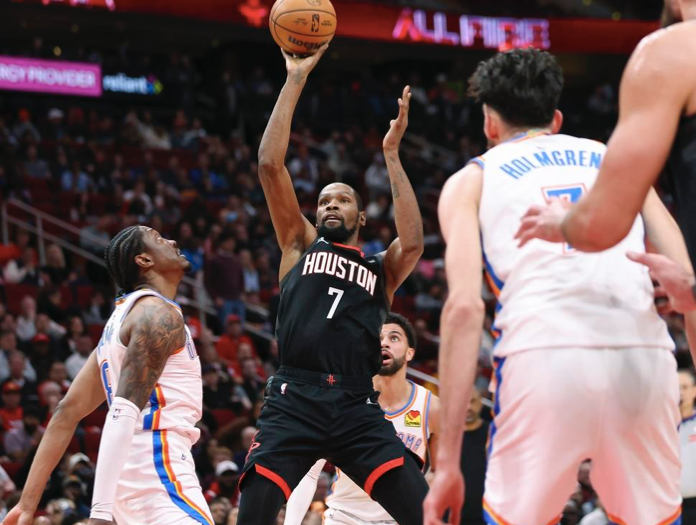 开云-末节16分大崩盘！火箭狂抢60板仍被打爆，杜兰特23中7罕见迷失